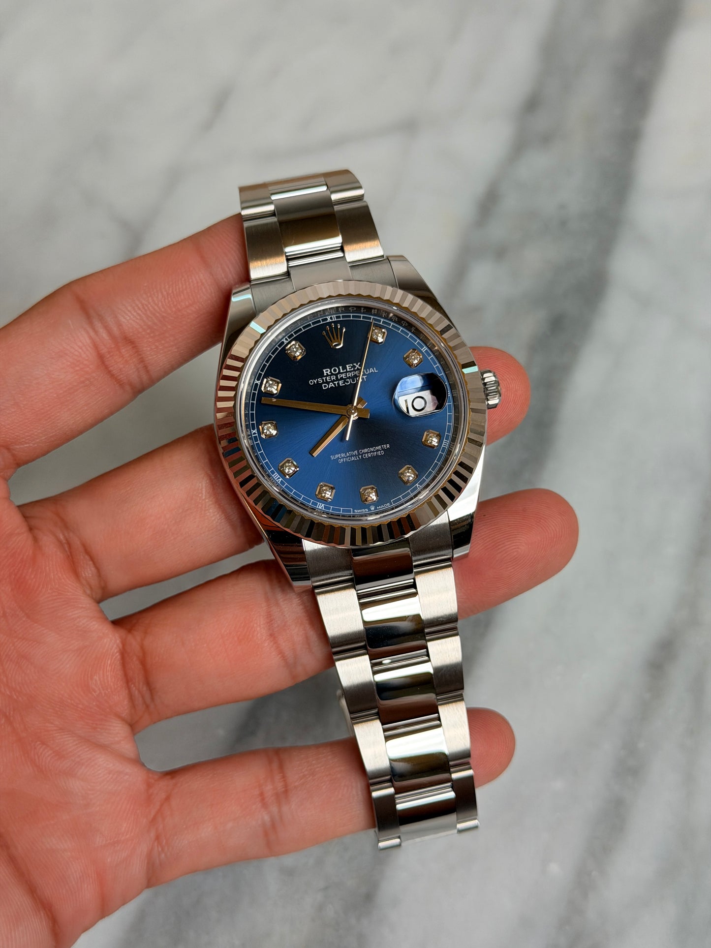 2026 126334G Oyster Blue Diamond New Complete