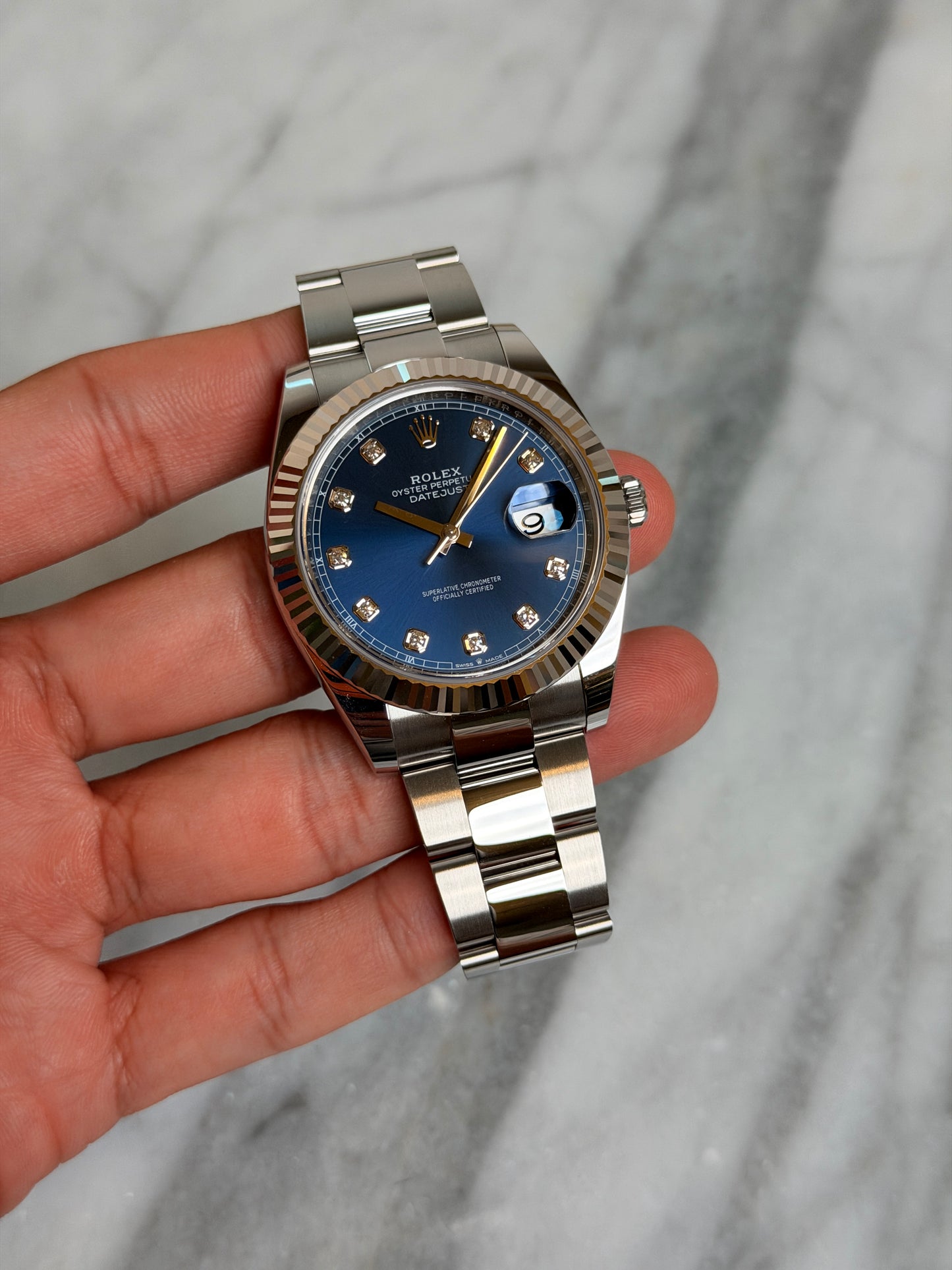 2026 126334G Oyster Blue Diamond New Complete