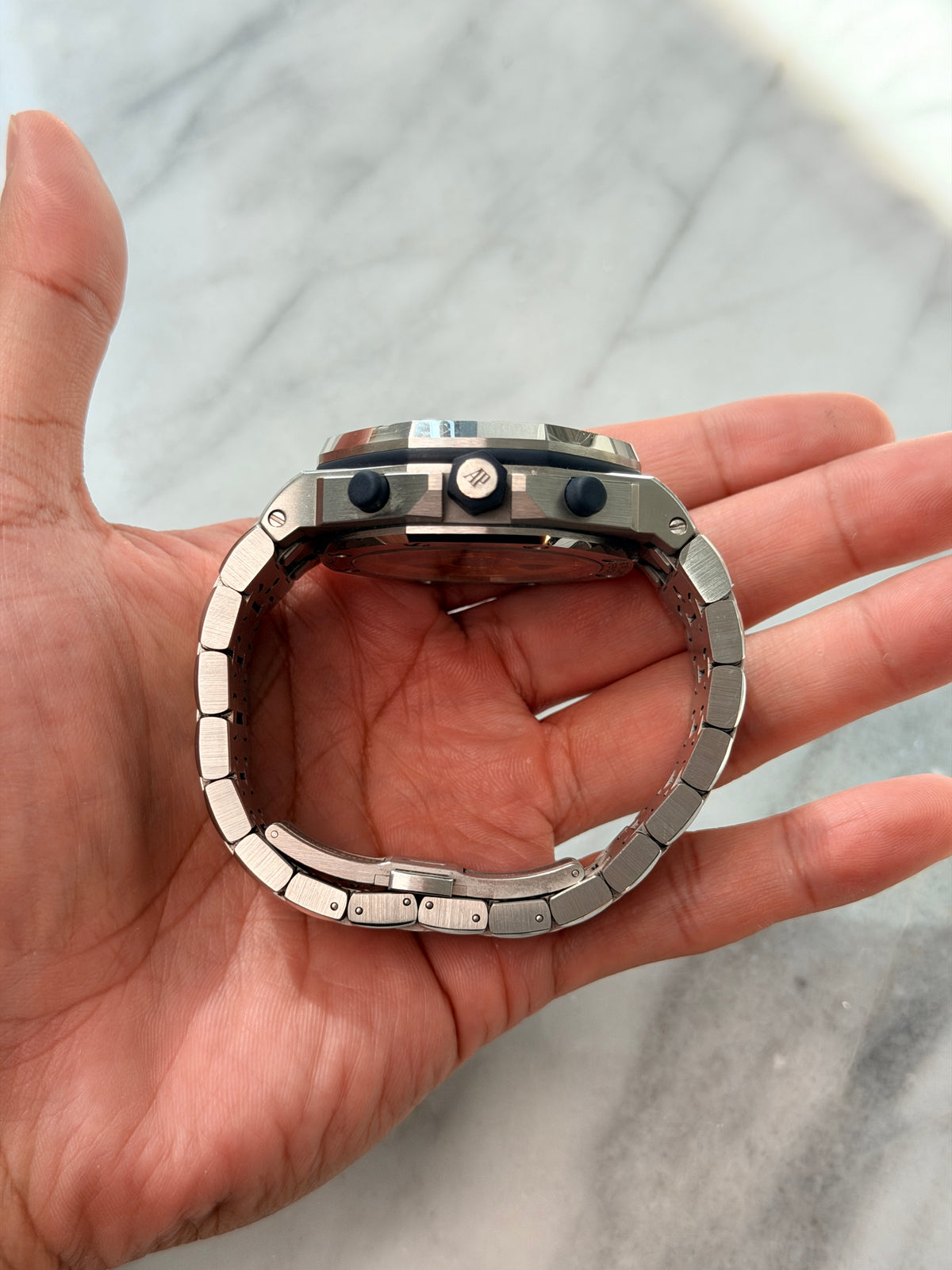 2022 26238ST Blue Offshore on Bracelet Preowned Complete w/ Rubber Strap