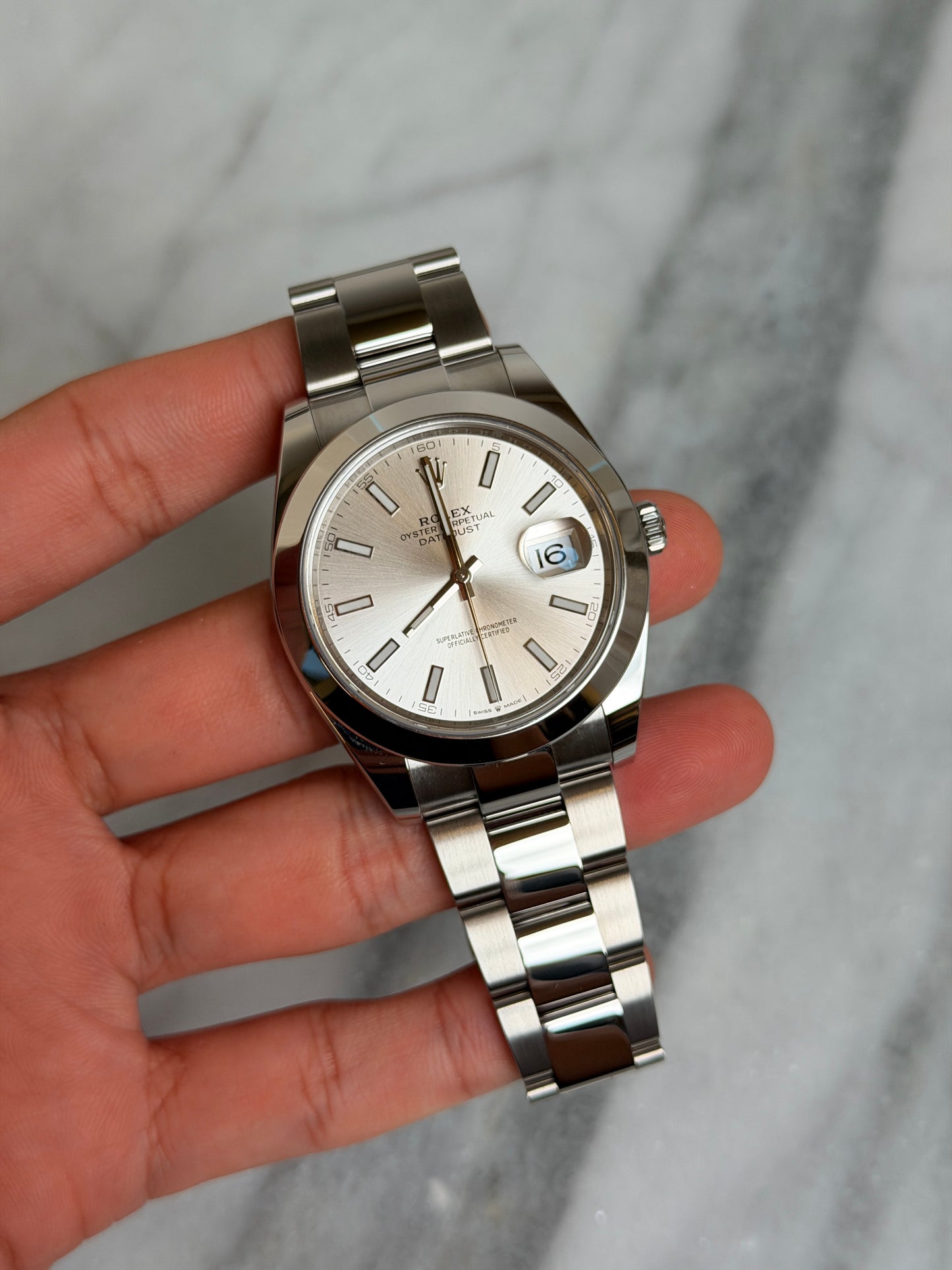 2025 126300 Oyster Silver Index New Complete