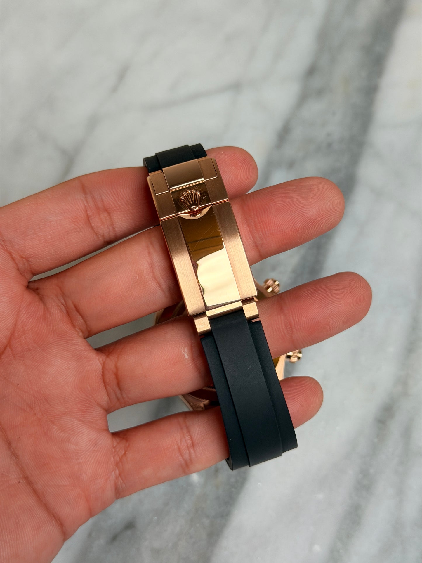 2022 116515A Sundust Baguette, EF Straps Preowned Good Complete