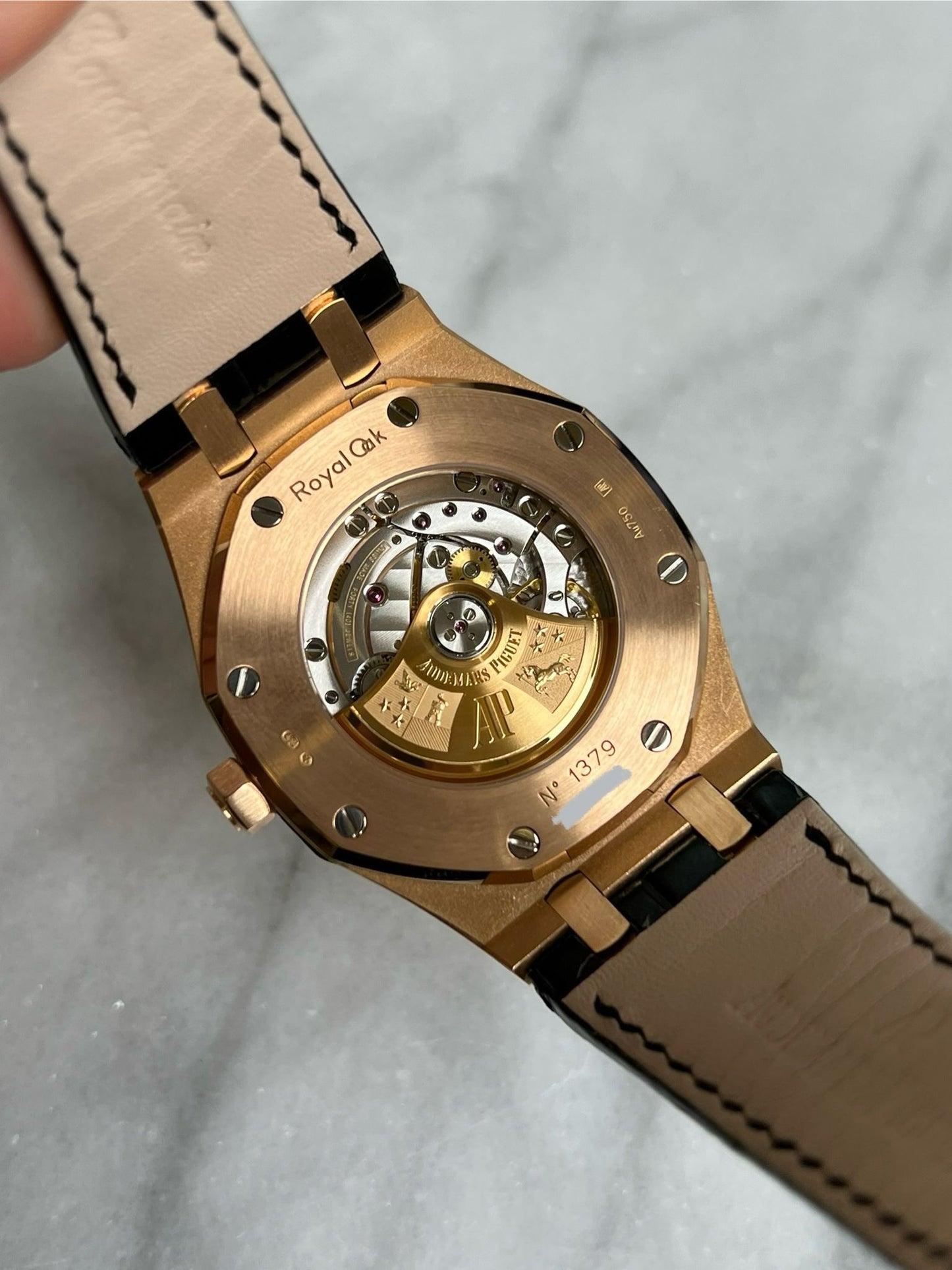 2013 15400OR.OO.D088CR.01 White on Leather Preowned Watch/Warranty Booklet