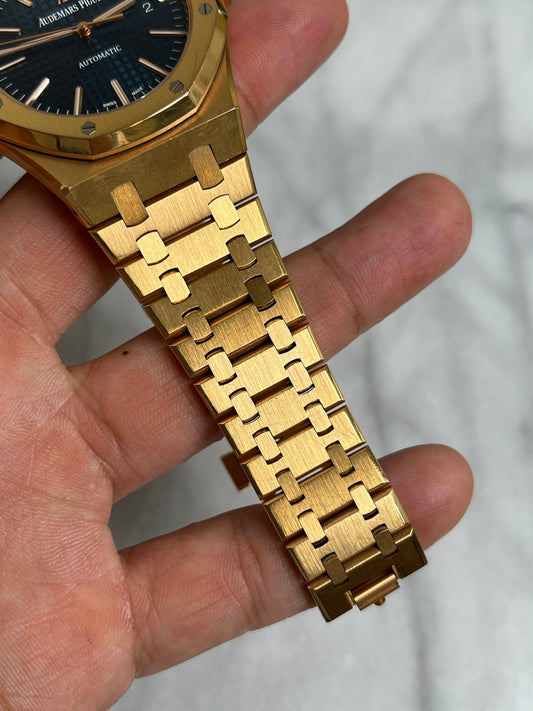 AP 2018 15400OR.OO.1200OR.01 Blue on Bracelet, Swapped Dial by AP Preowned Watch/Warranty 14136