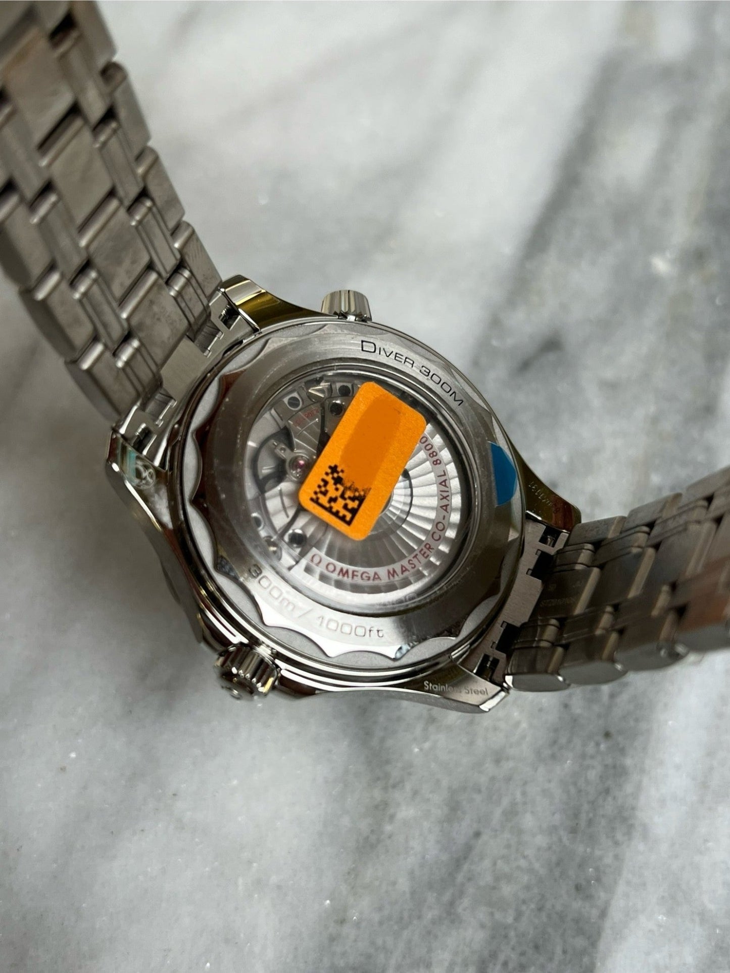 Omega 2025 21030422006001 Seamaster Diver 300M Grey Dial on Steel Bracelet New Complete 12483