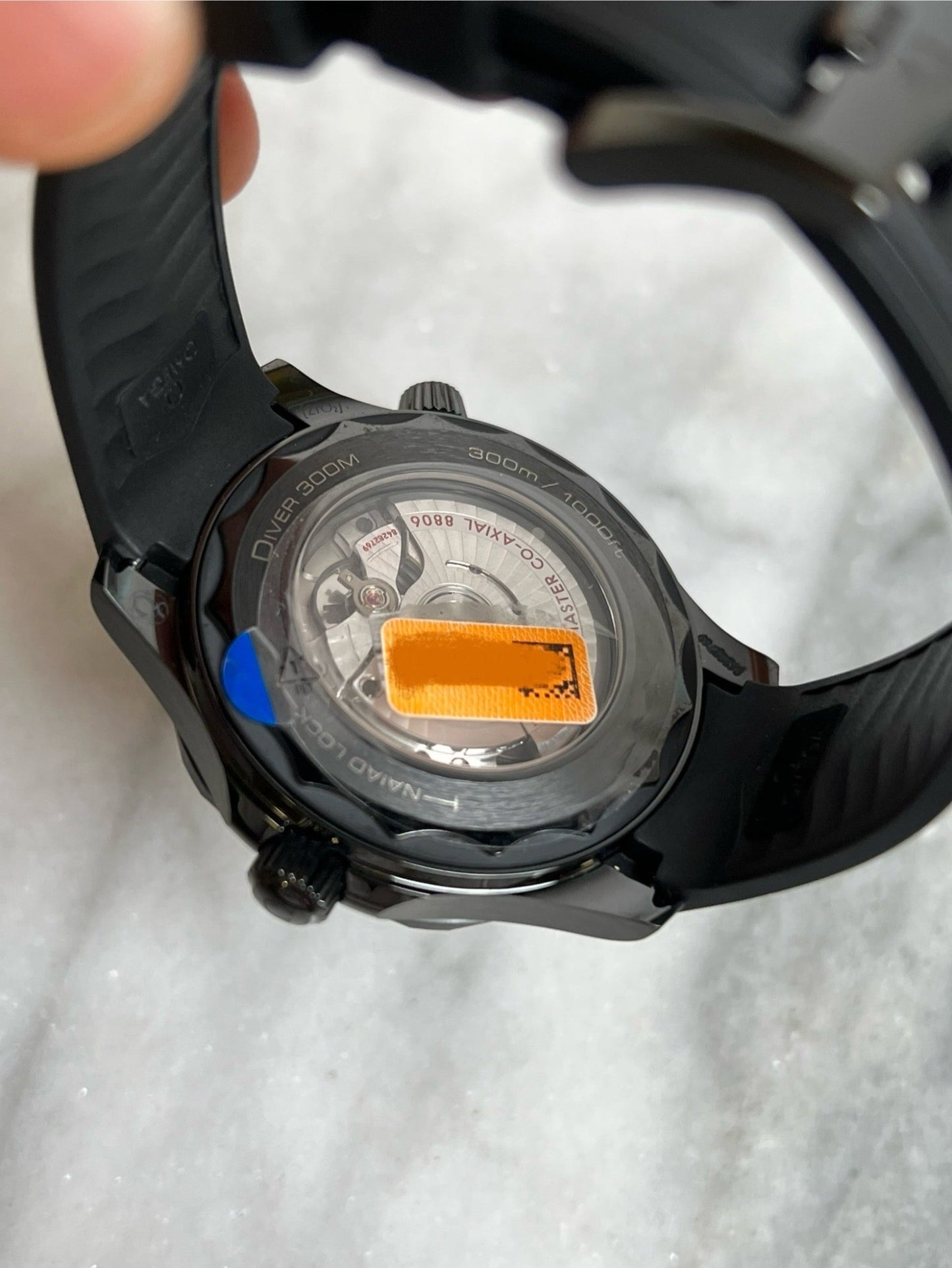 Omega 2025 21092442001003 Seamaster Diver Black Ceramic Black Dial on Rubber Strap New Complete 12486