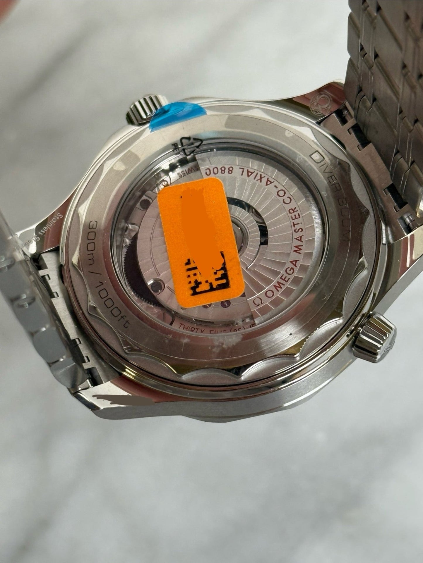 Omega 2026 22103042204001 White Seamaster 300M on Bracelet New Complete 14537