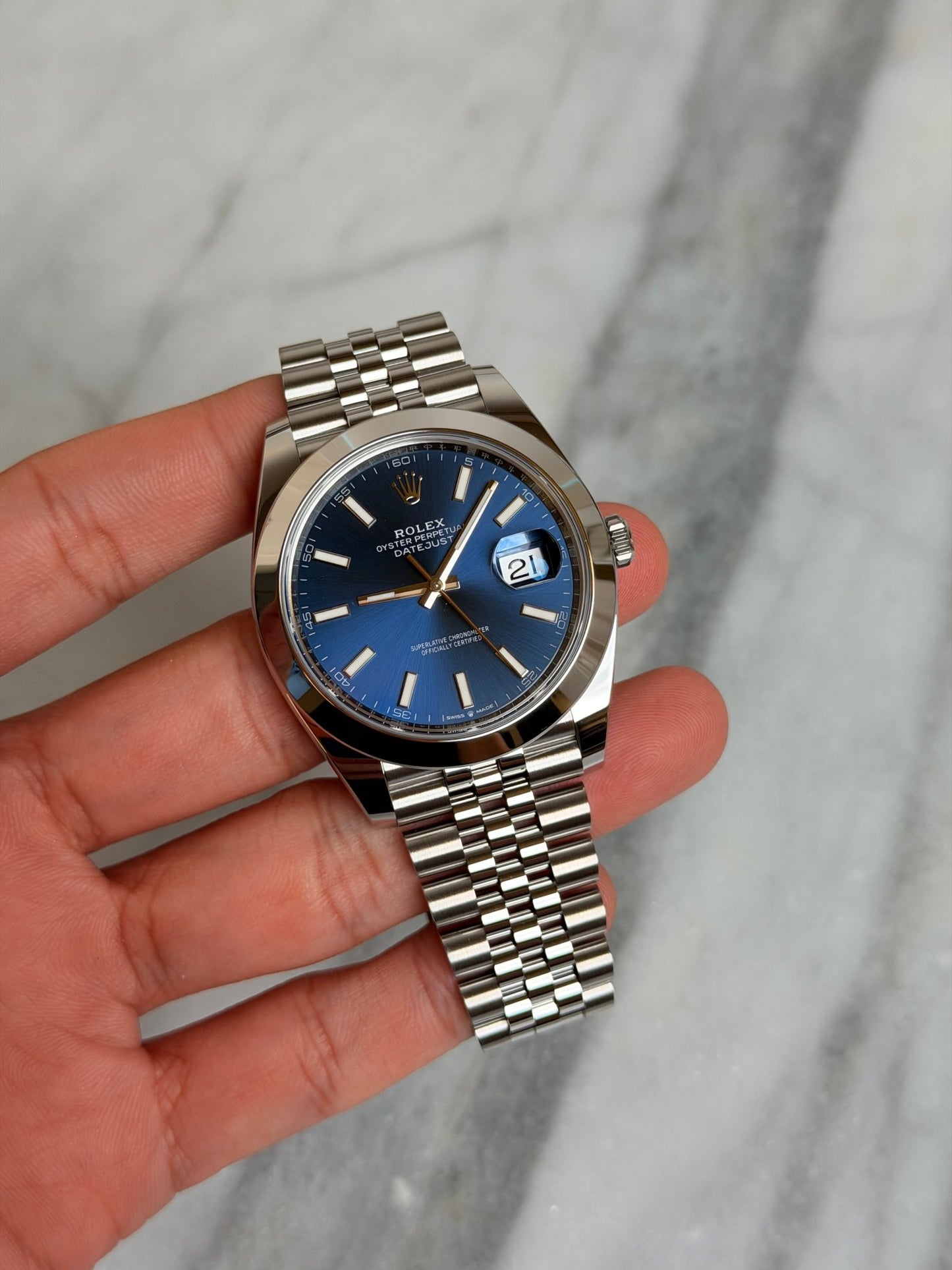 Rolex 2025 126200 Jubilee Blue Index DJ36 New Complete 13527
