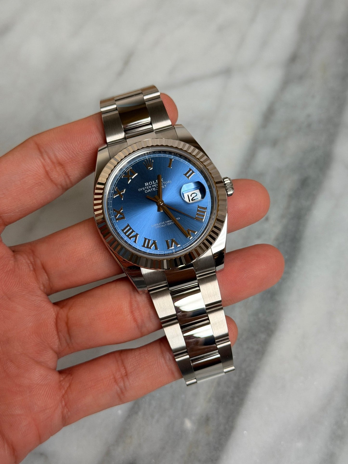 Rolex 2025 126334 Oyster Blue Roman Preowned Complete 13709