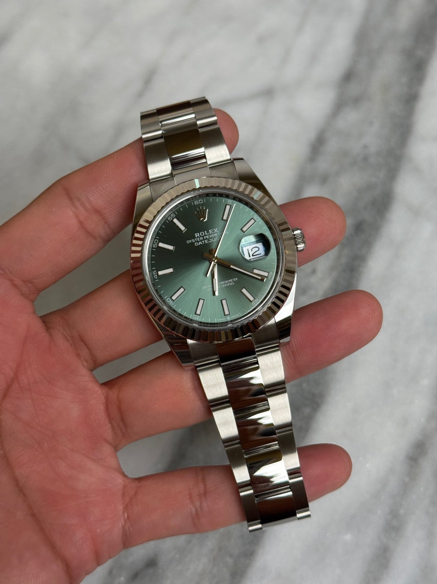 Rolex 2025 126334 Oyster Green Index New, Complete 12123