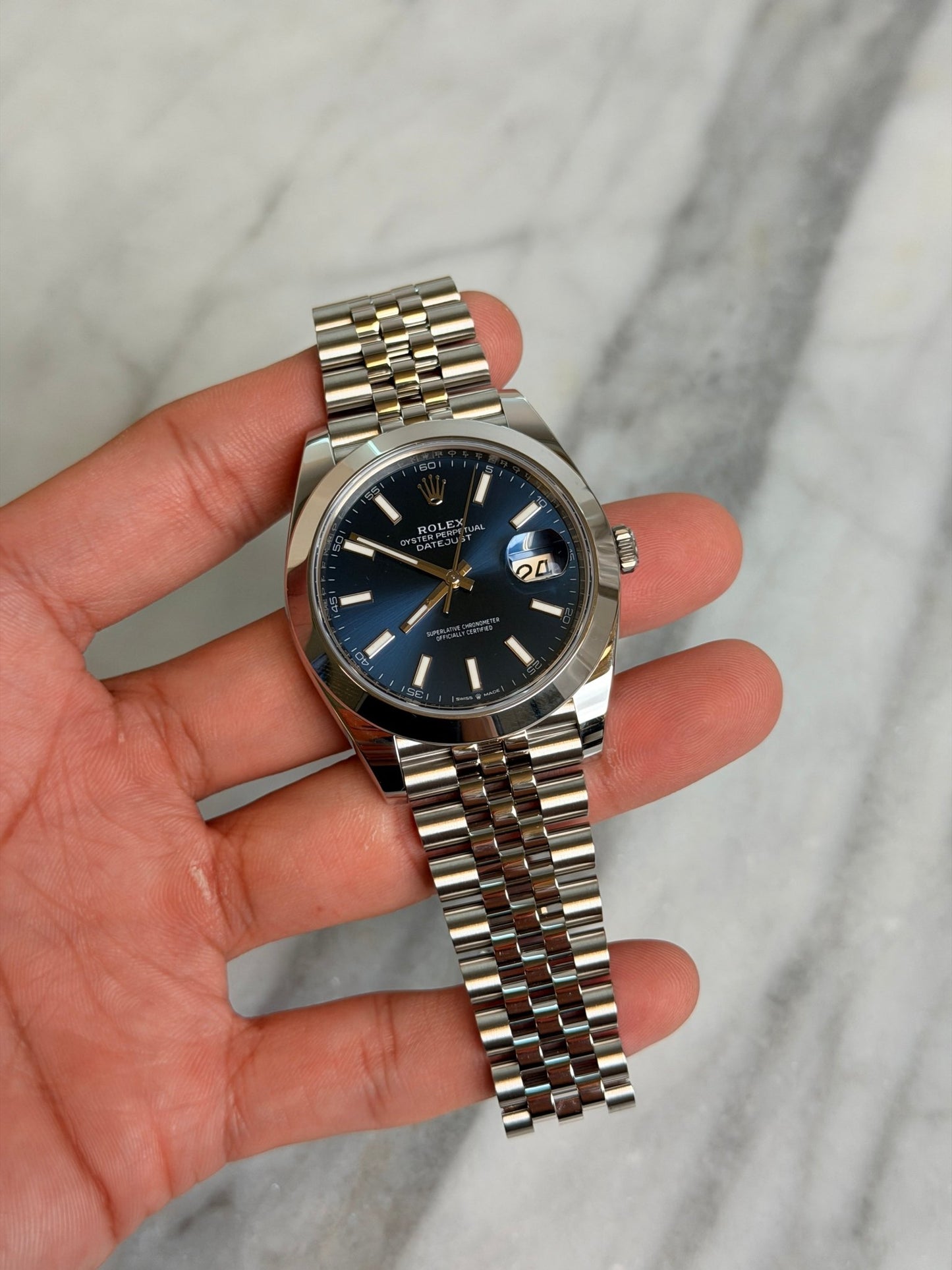 Rolex 2026 126300 Jubilee Blue Index New Complete 14573