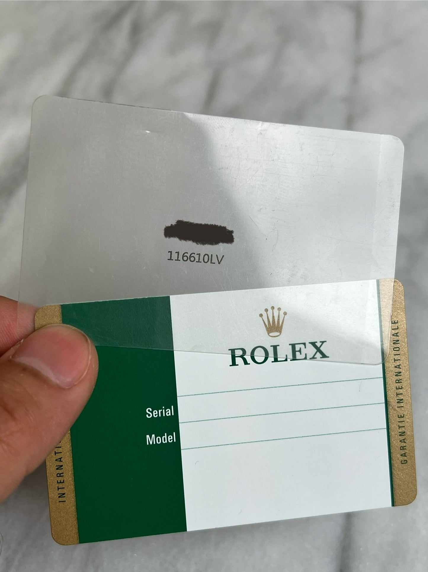 2016 116610LV Hulk Preowned, Serial Peeled off Card Watch/Card -2