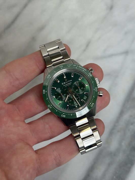 2023 03.3107.3600 Green Chronomaster Sport New Complete