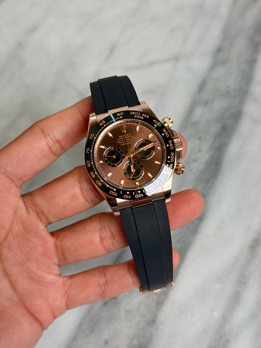 2022 116515LN Choco, EF Straps Preowned and Polished Complete w/ White Tag