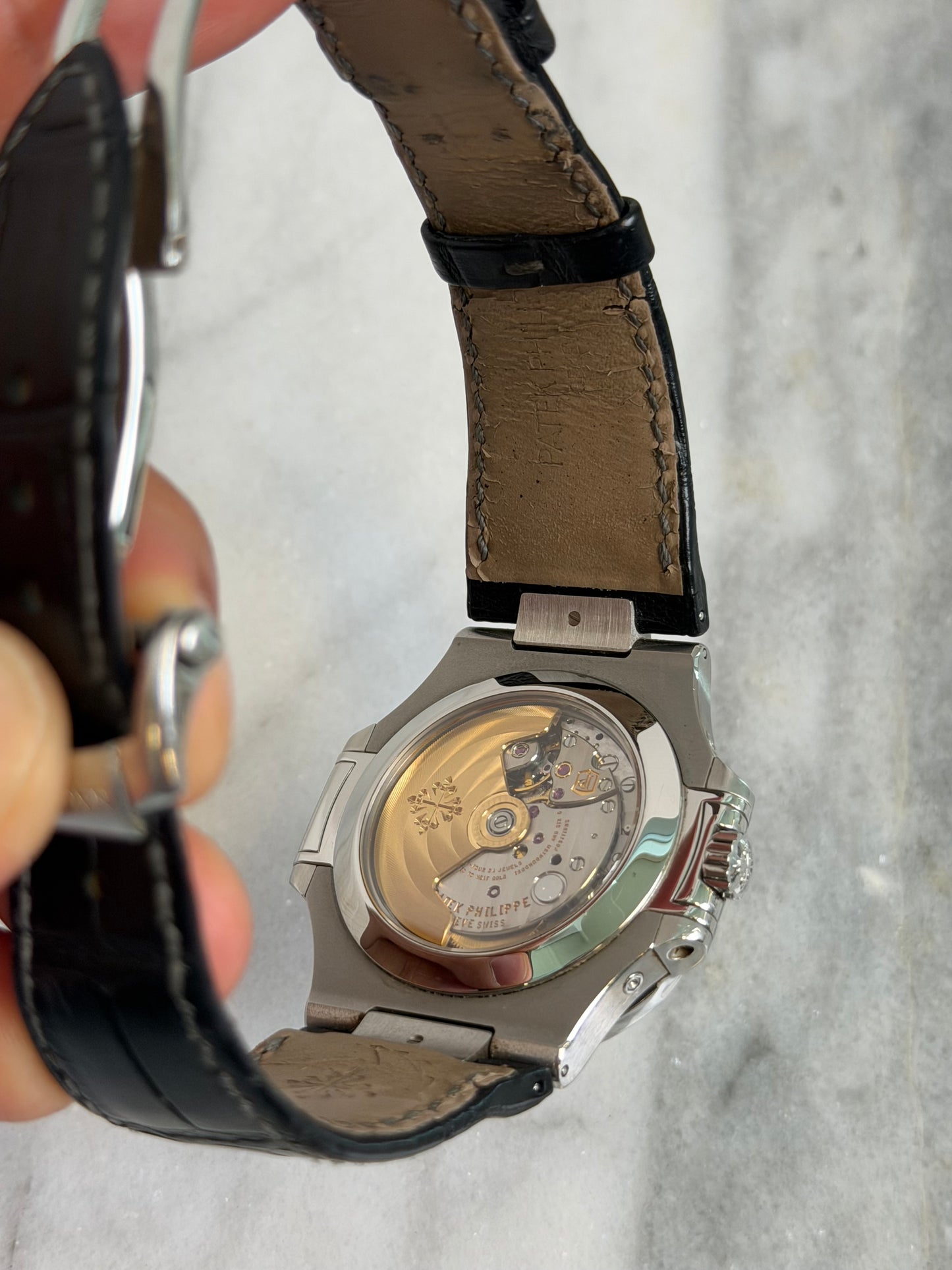 N/A 5726A Nautilus on Leather Preowned Watch/Box Only