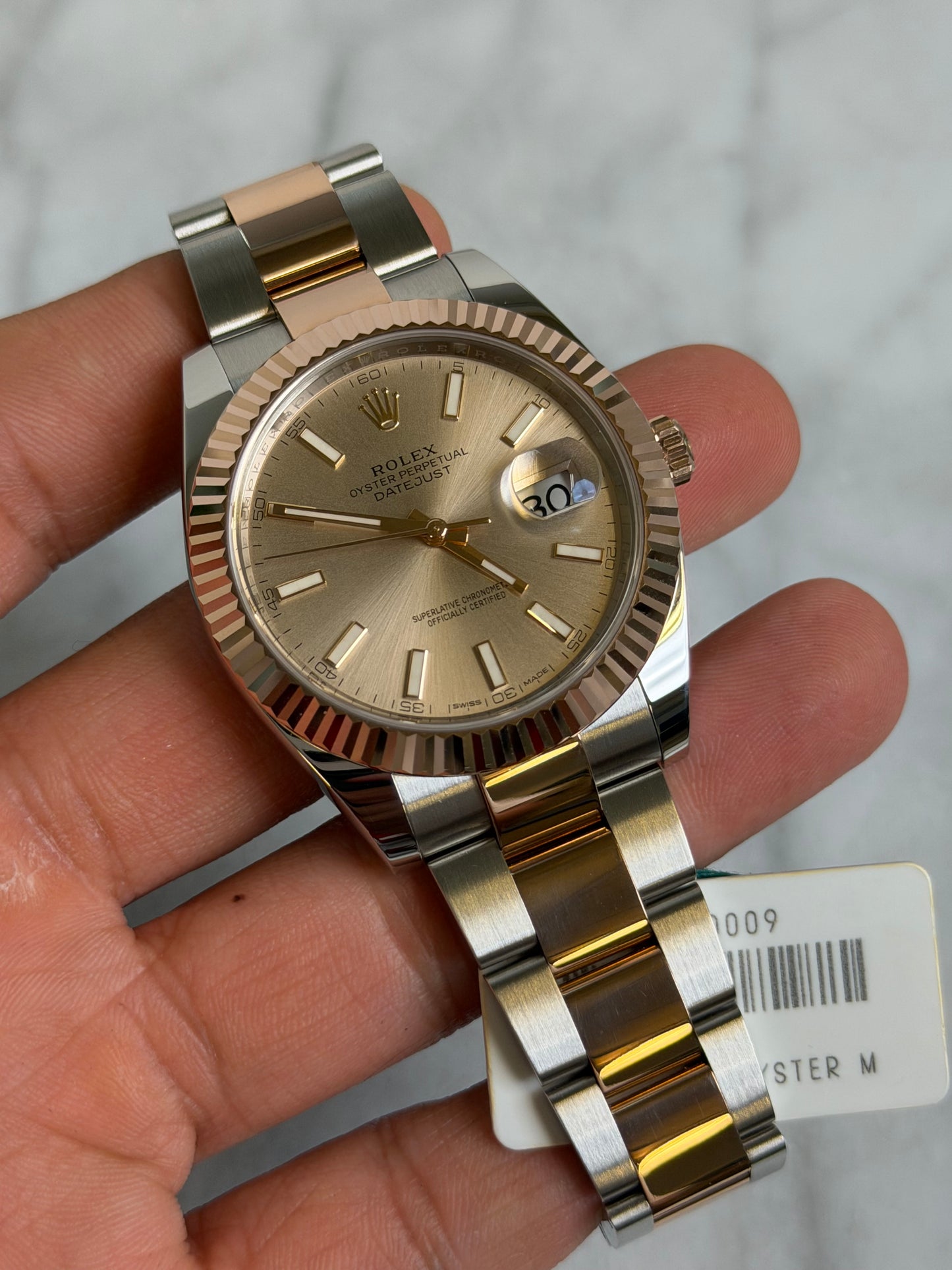 2020 126331 Oyster Sundust Preowned and Polished NFC Complete w/ White Tag