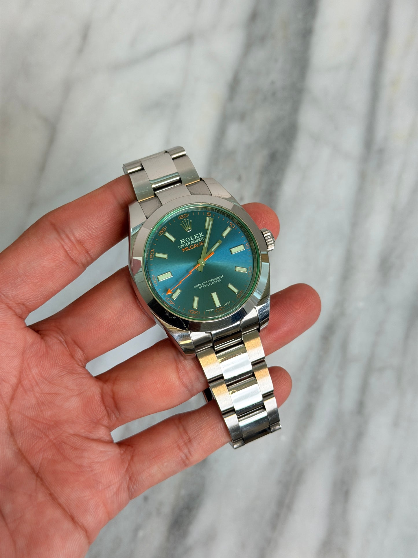 2022 116400GV Blue Milgauss Preowned Complete
