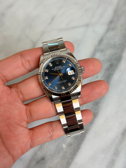 2026 126234G Oyster Blue Diamond DJ36 New Complete