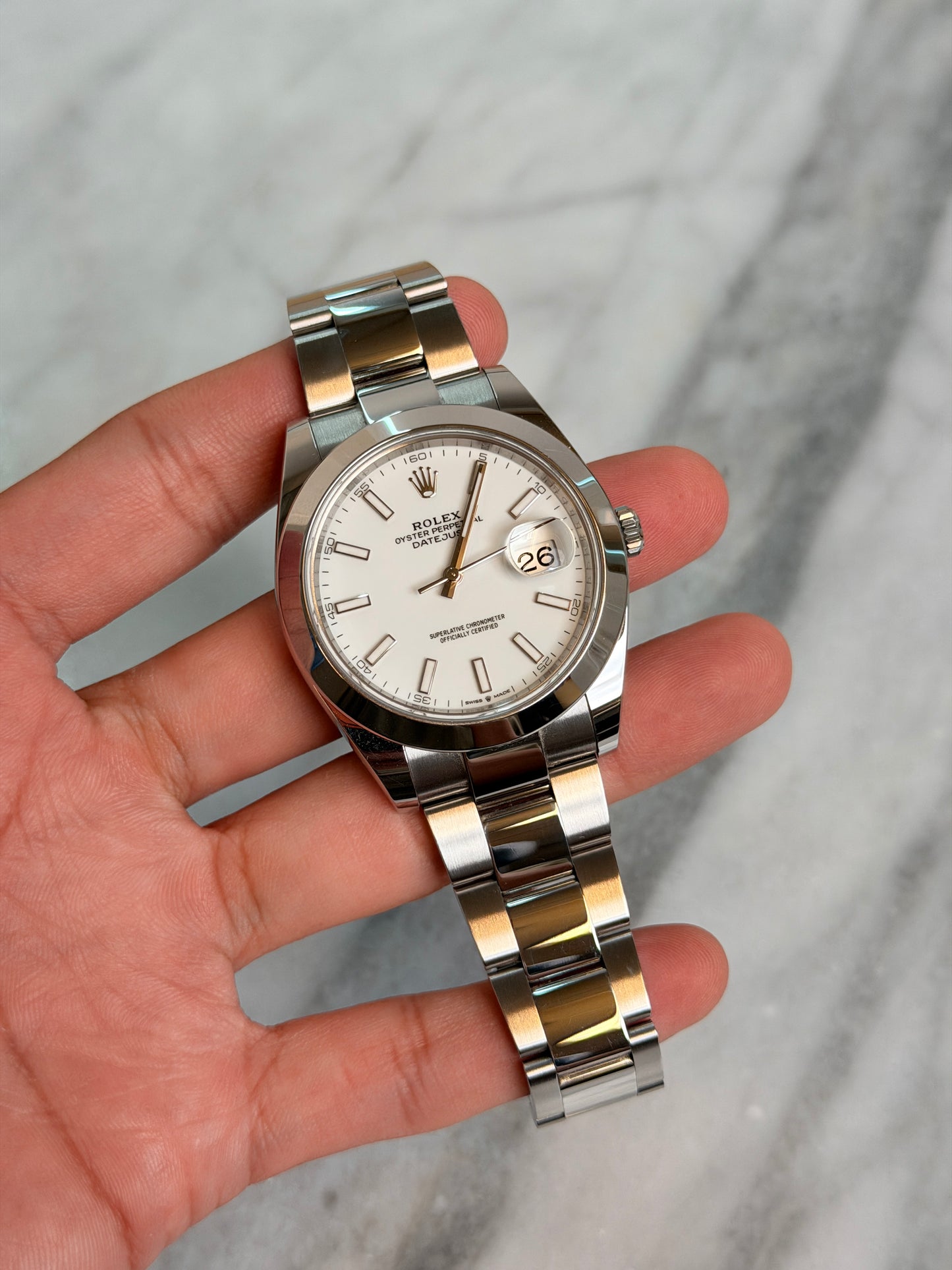 2025 126300 Oyster White Index Preowned Good Complete