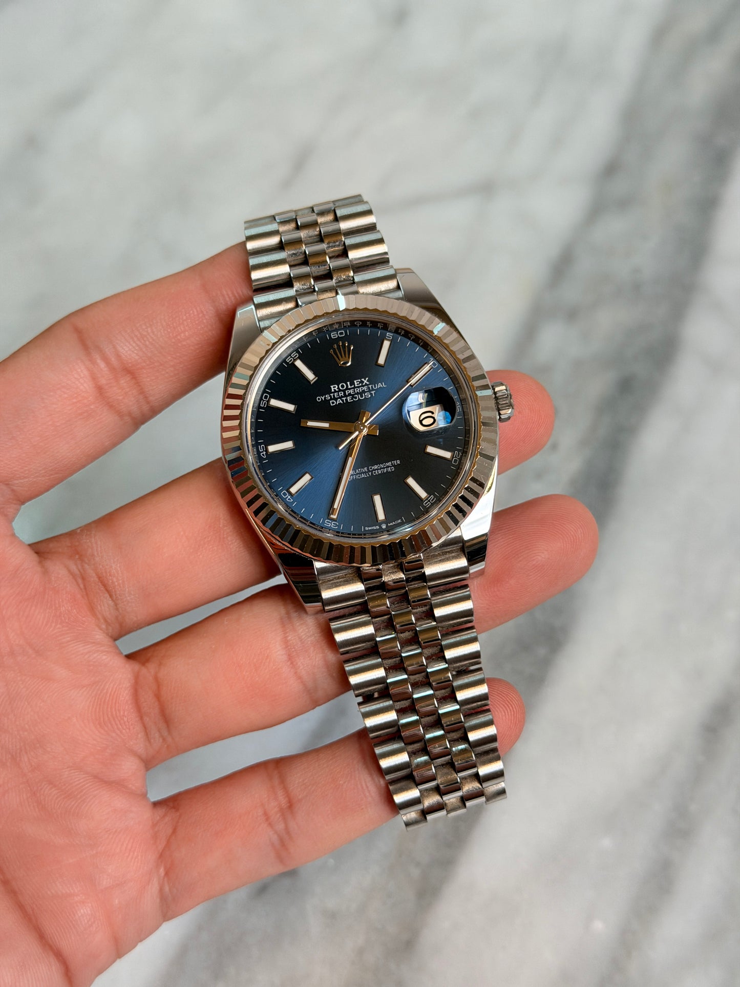 2024 126334 Jubilee Blue Index Preowned Complete