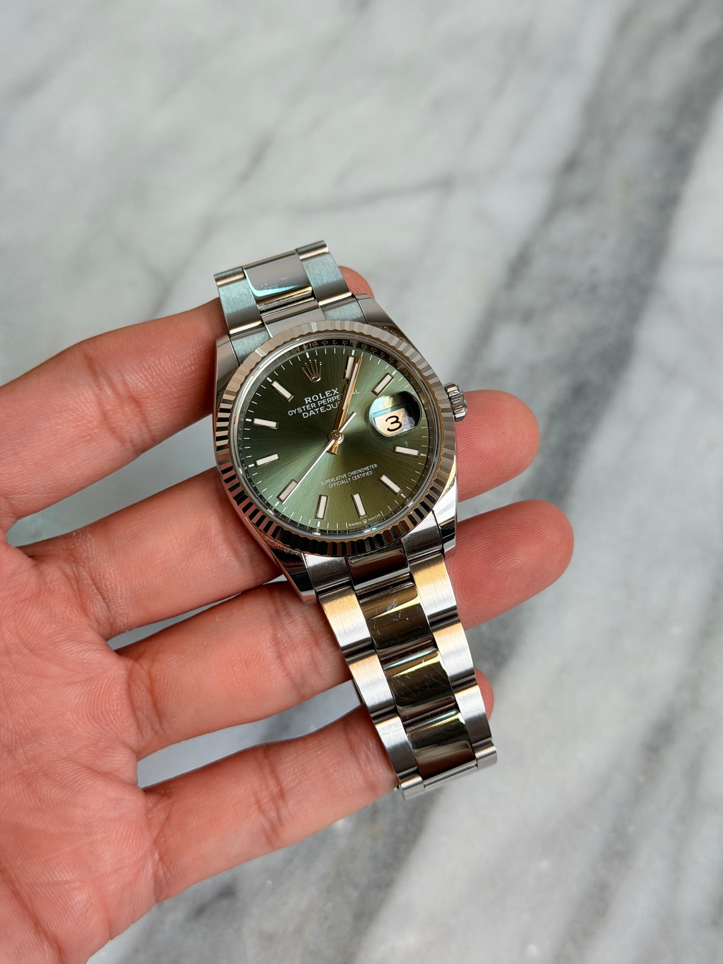 2023 126234 Oyster Green Index DJ36 Preowned Complete