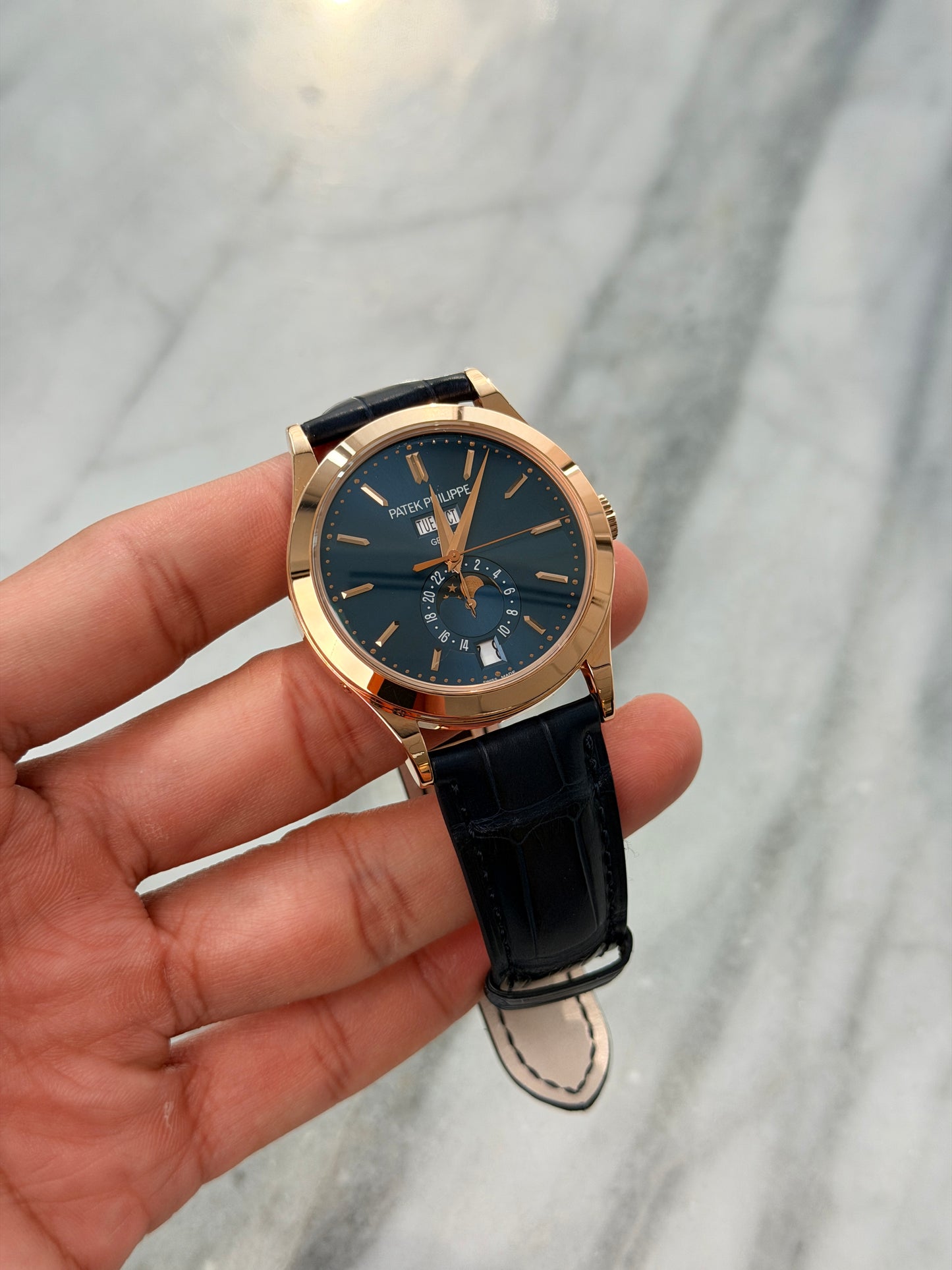 5396R-014 Blue Preowned Watch/Inner Box Only