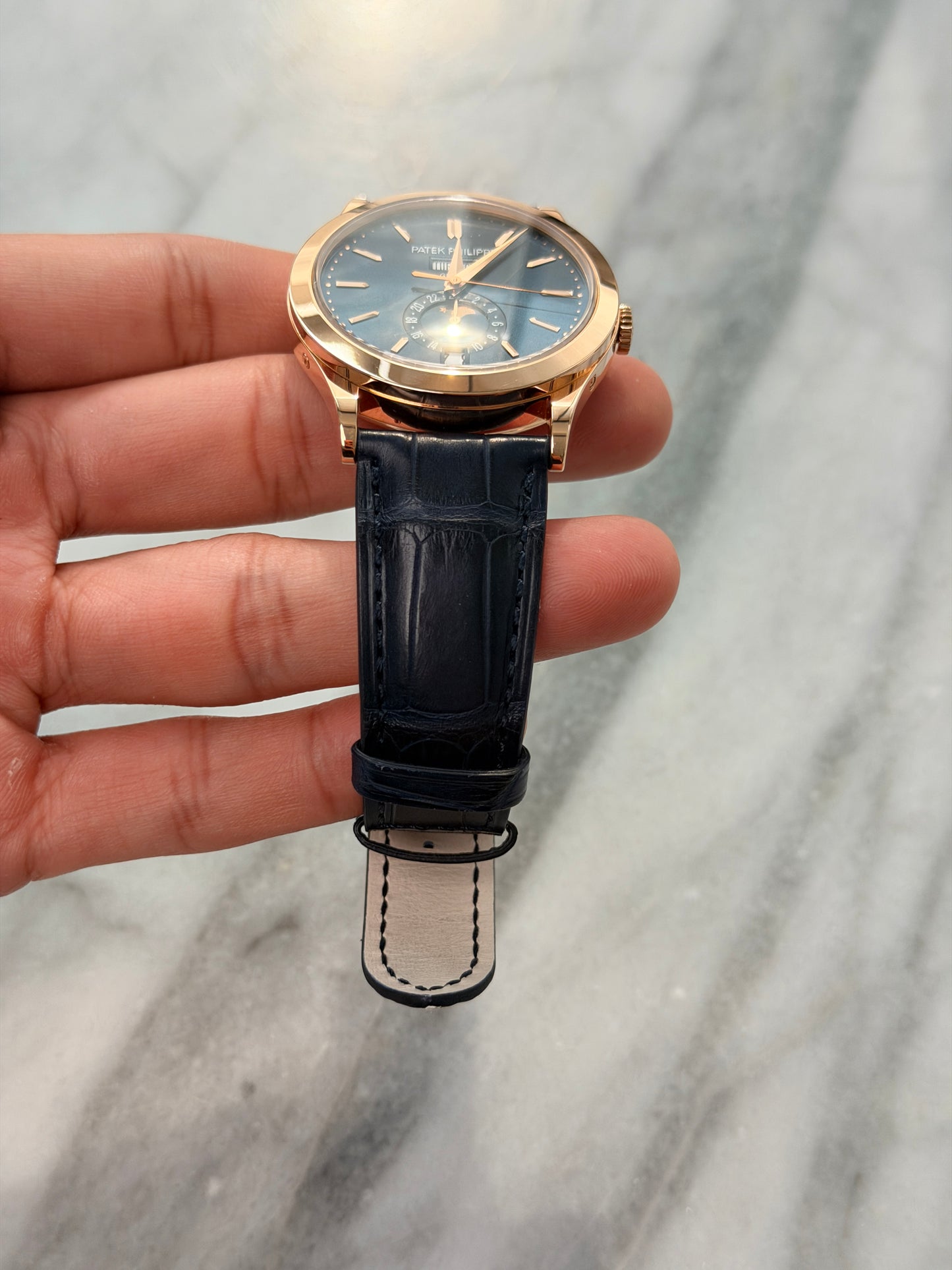 5396R-014 Blue Preowned Watch/Inner Box Only