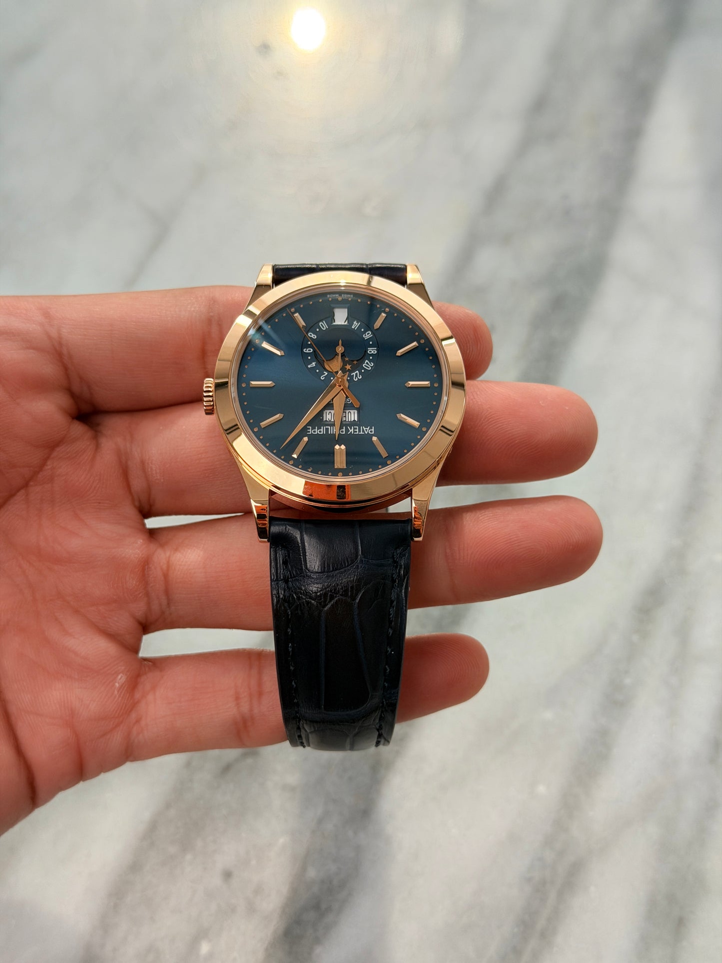 5396R-014 Blue Preowned Watch/Inner Box Only