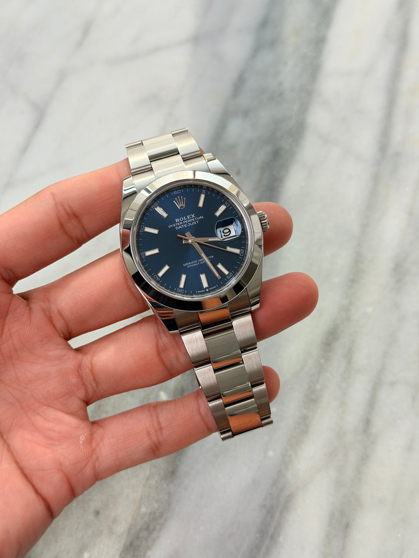 2023 126300 Oyster Blue Index Preowned Complete
