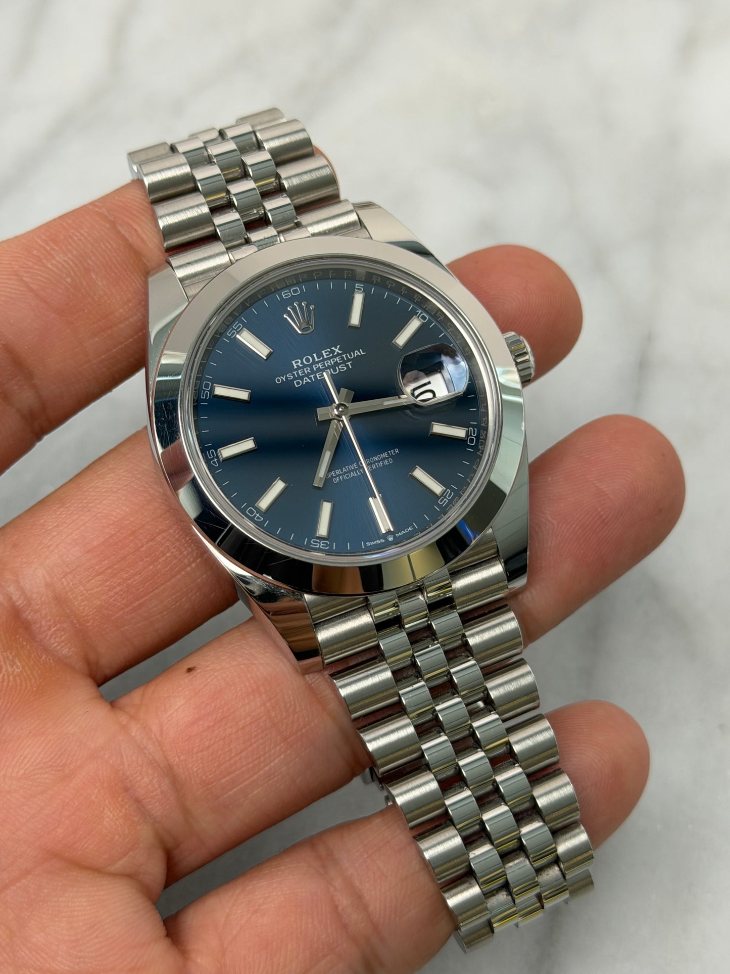 2021 126300 Jubilee Blue Index Preowned Complete