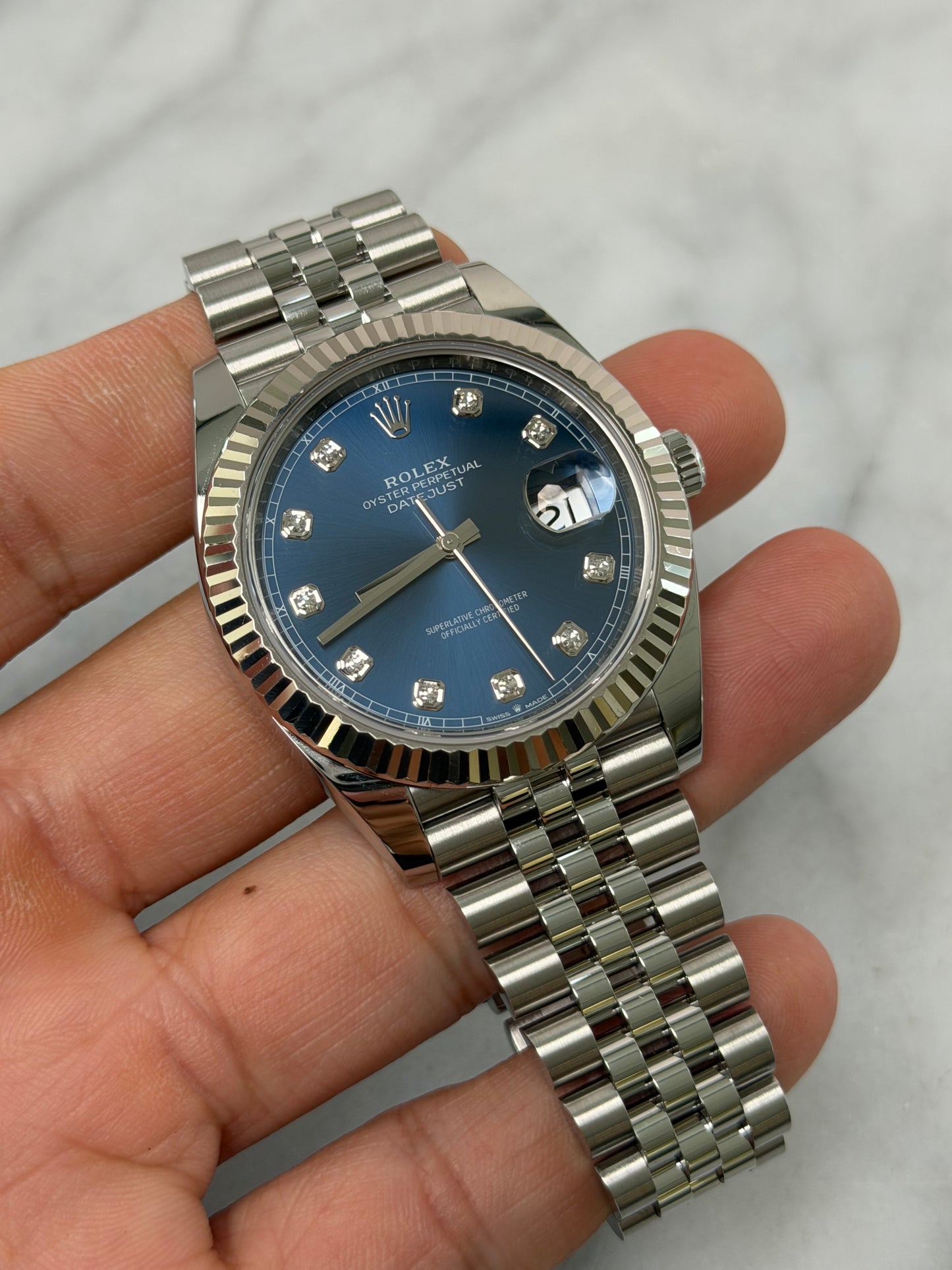 2021 126334G Jubilee Blue Diamond Preowned and Polished Complete