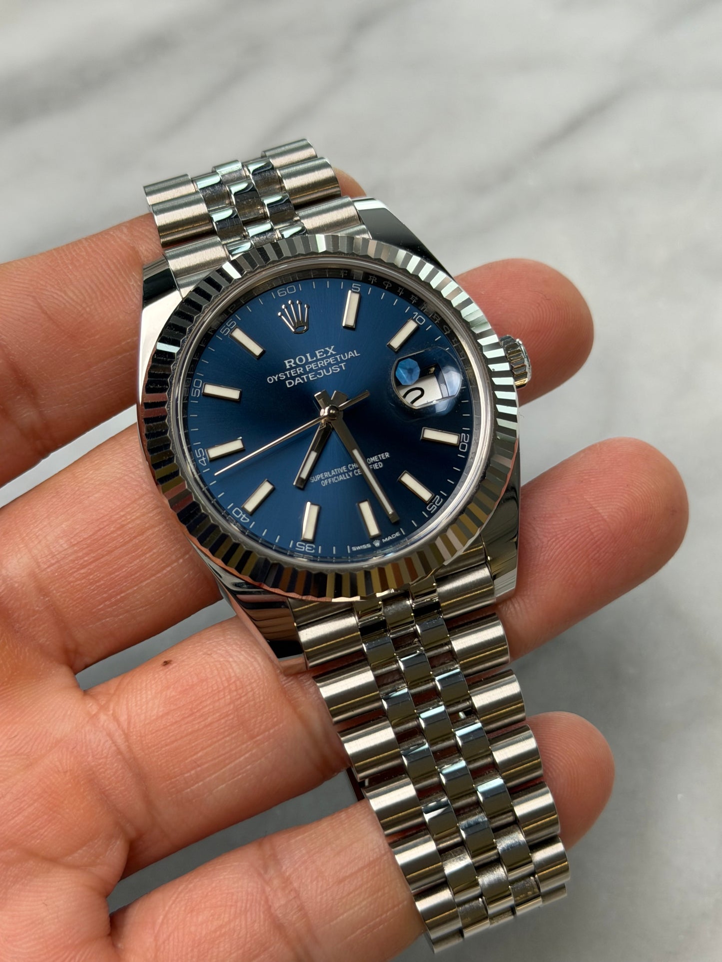 2023 126334 Jubilee Blue Index Preowned Complete