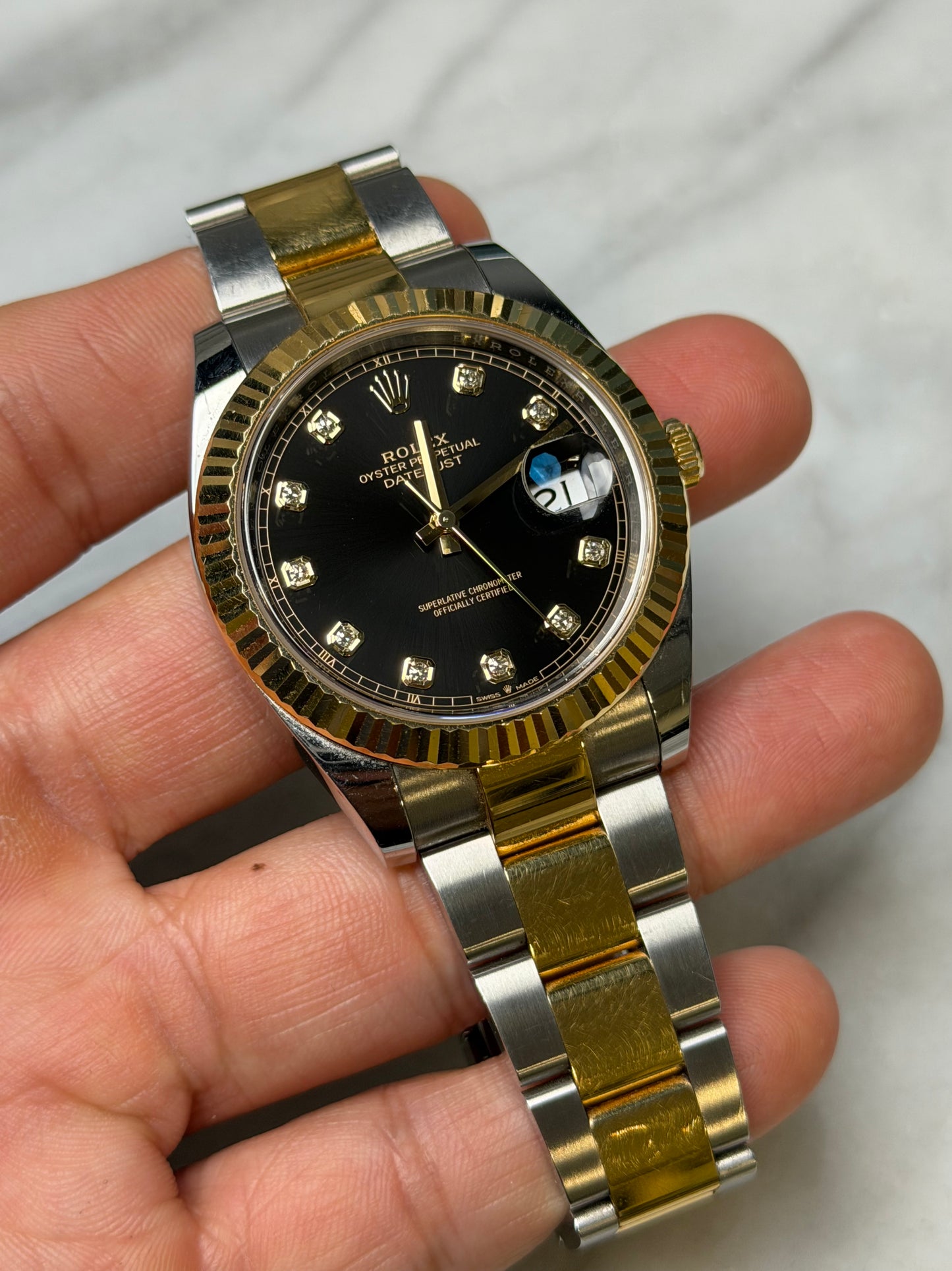 2025 126333G Oyster Black Diamond Preowned Complete