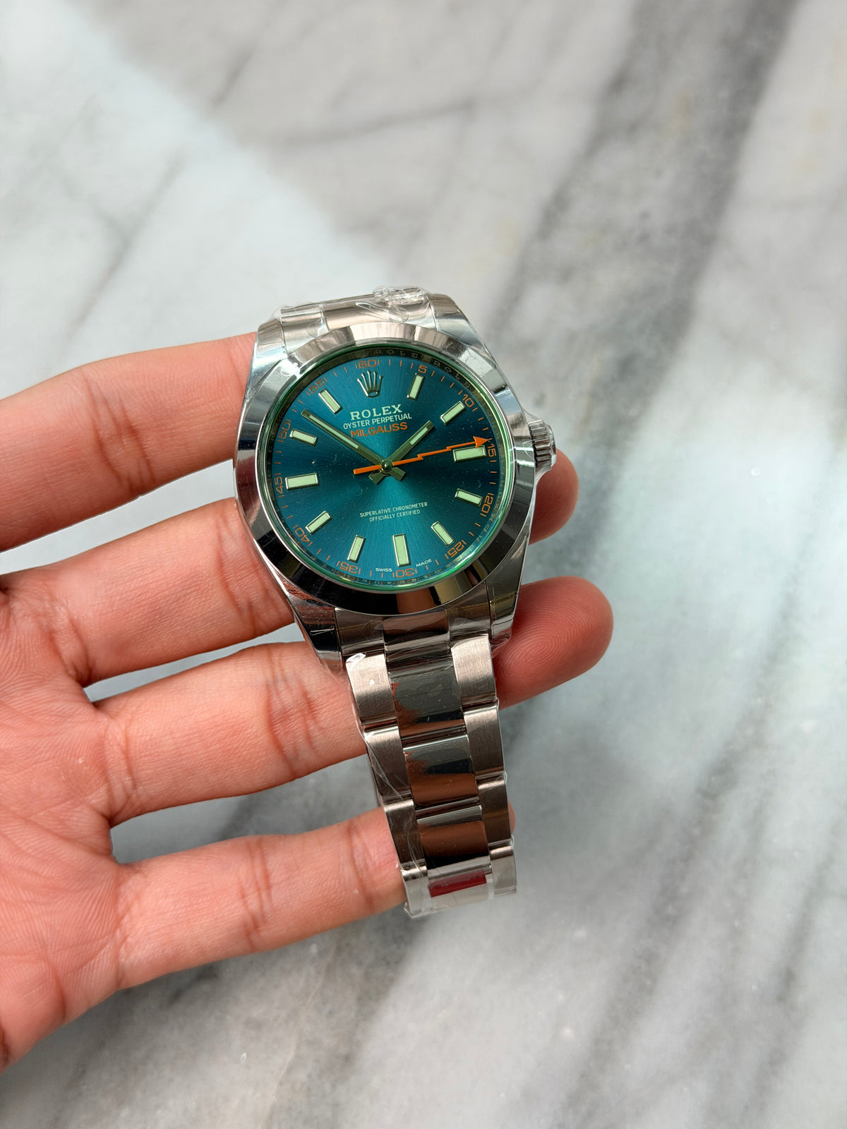 2020 116400GV Blue Milgauss New Stickered NFC Complete w/ White Tag