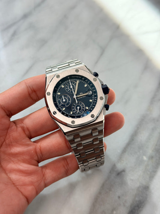 2022 26238ST Blue Offshore on Bracelet Preowned Complete w/ Rubber Strap