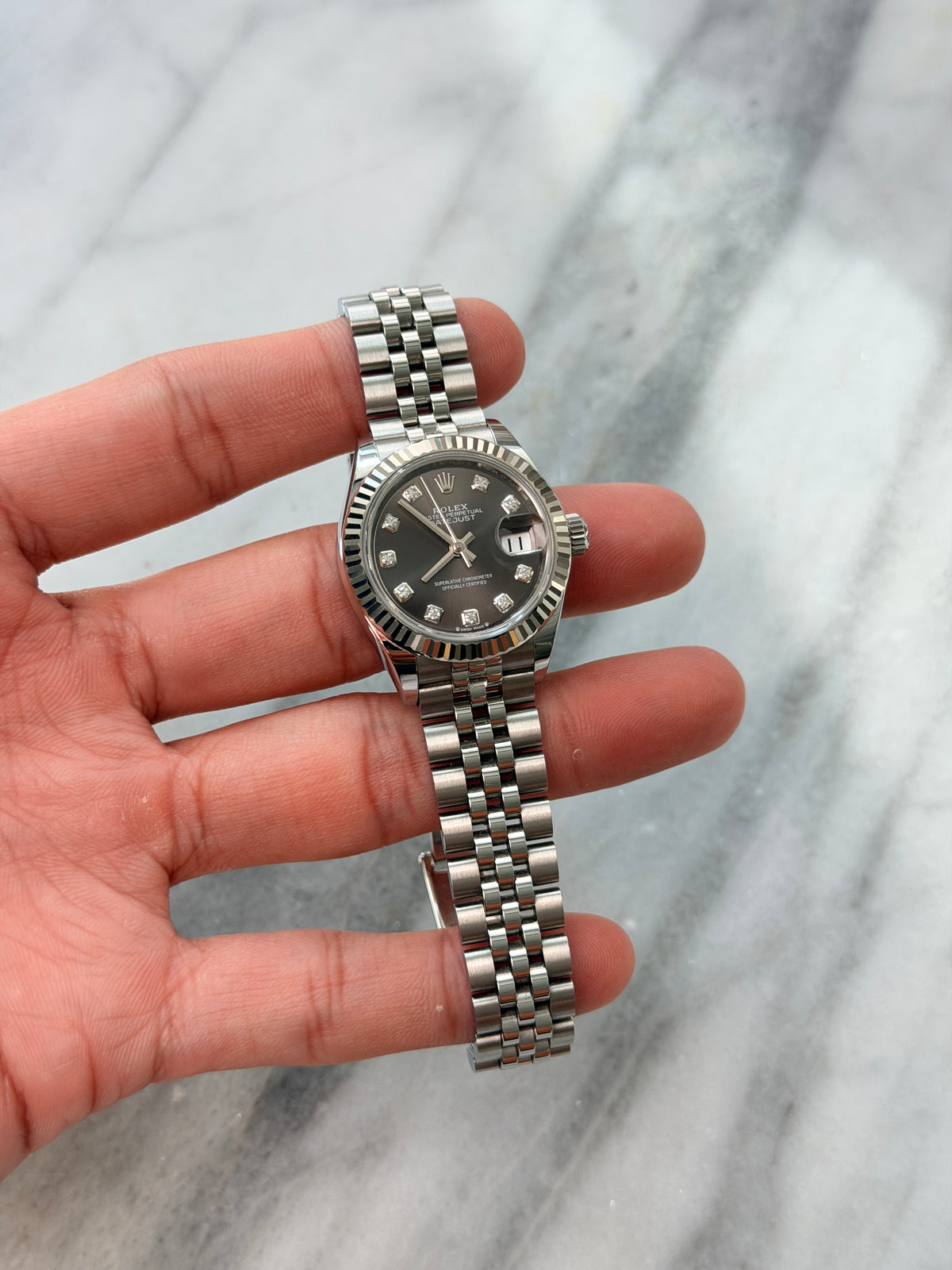 2024 279174G Jubilee Grey Diamond DJ28 Preowned and Polished Complete