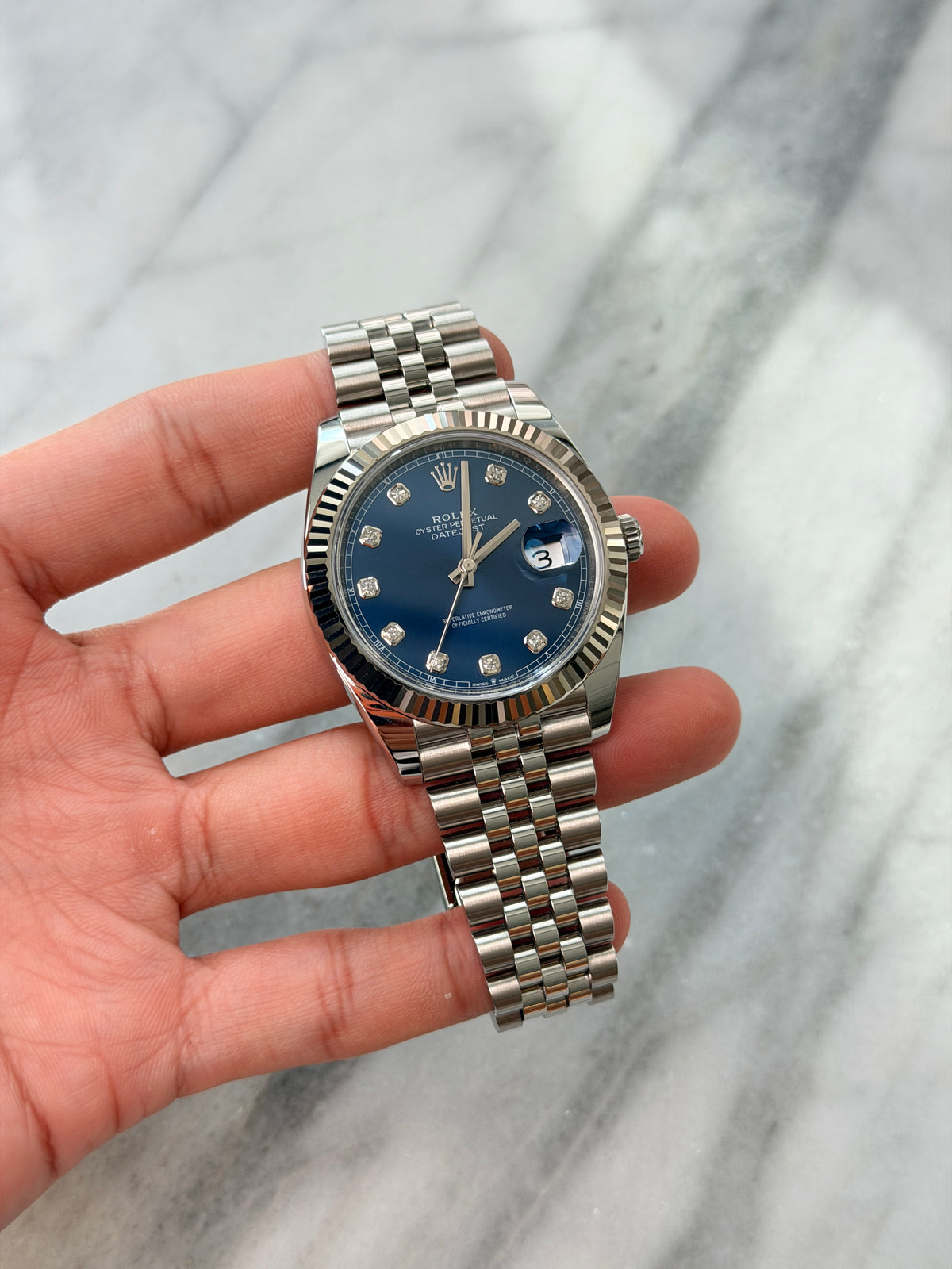 2025 126334G Jubilee Blue Diamond Like New Complete