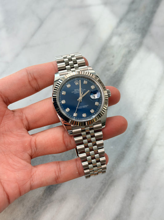 2025 126334G Jubilee Blue Diamond Like New Complete