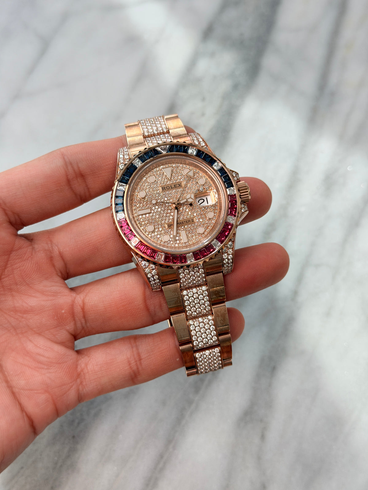 2021 126755SARU Pave Dial with Pave Bracelet Preowned Complete