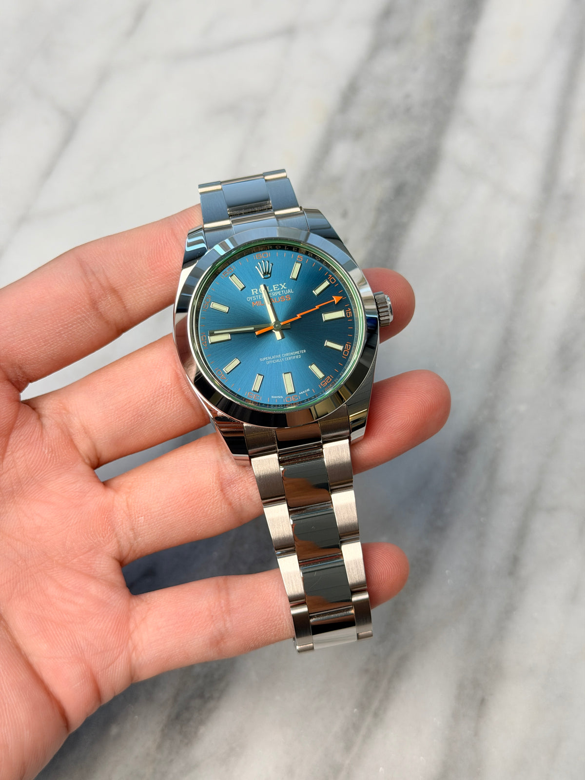 2022 116400GV Blue Milgauss Preowned Complete