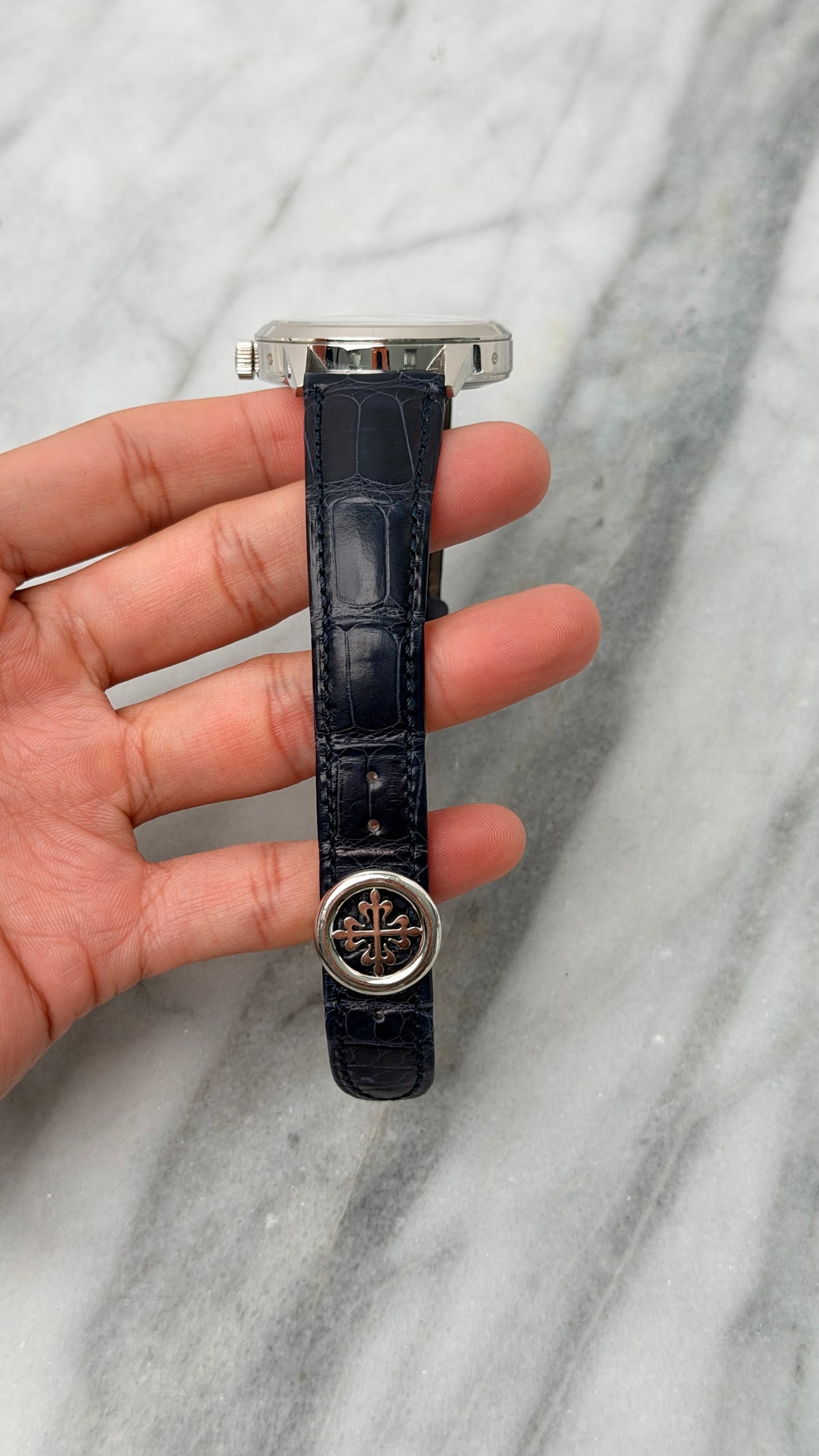 2021 5236P-001 Blue Perpetual Calendar Preowned Complete, Missing Pusher Tool