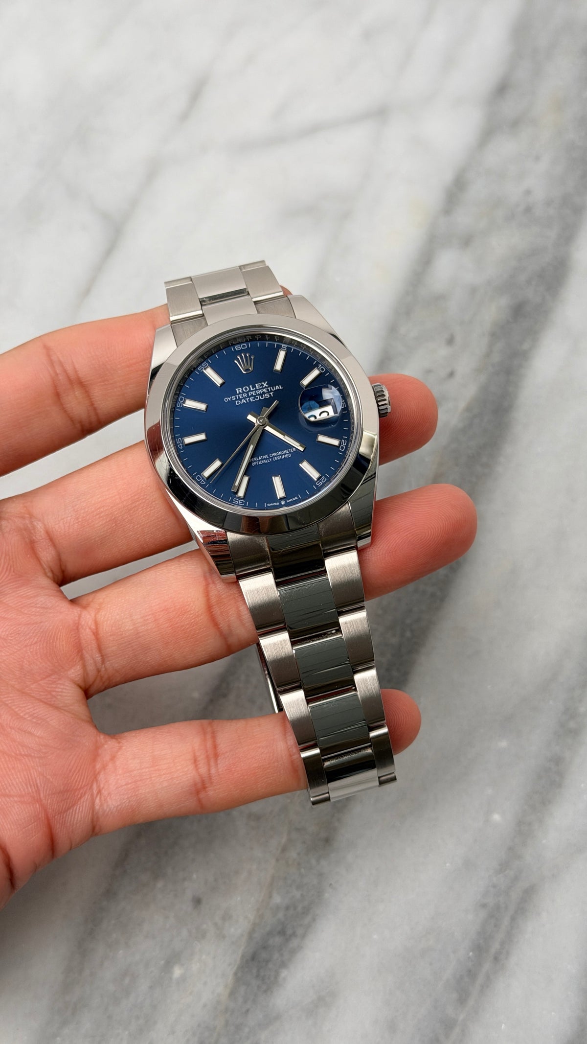 2025 126300 Oyster Blue Index Preowned Complete