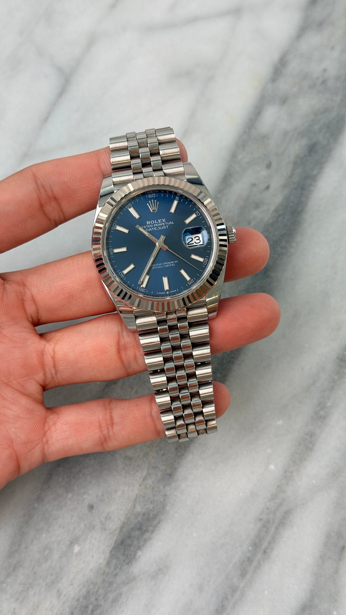 2021 126334 Jubilee Blue Index Preowned Complete