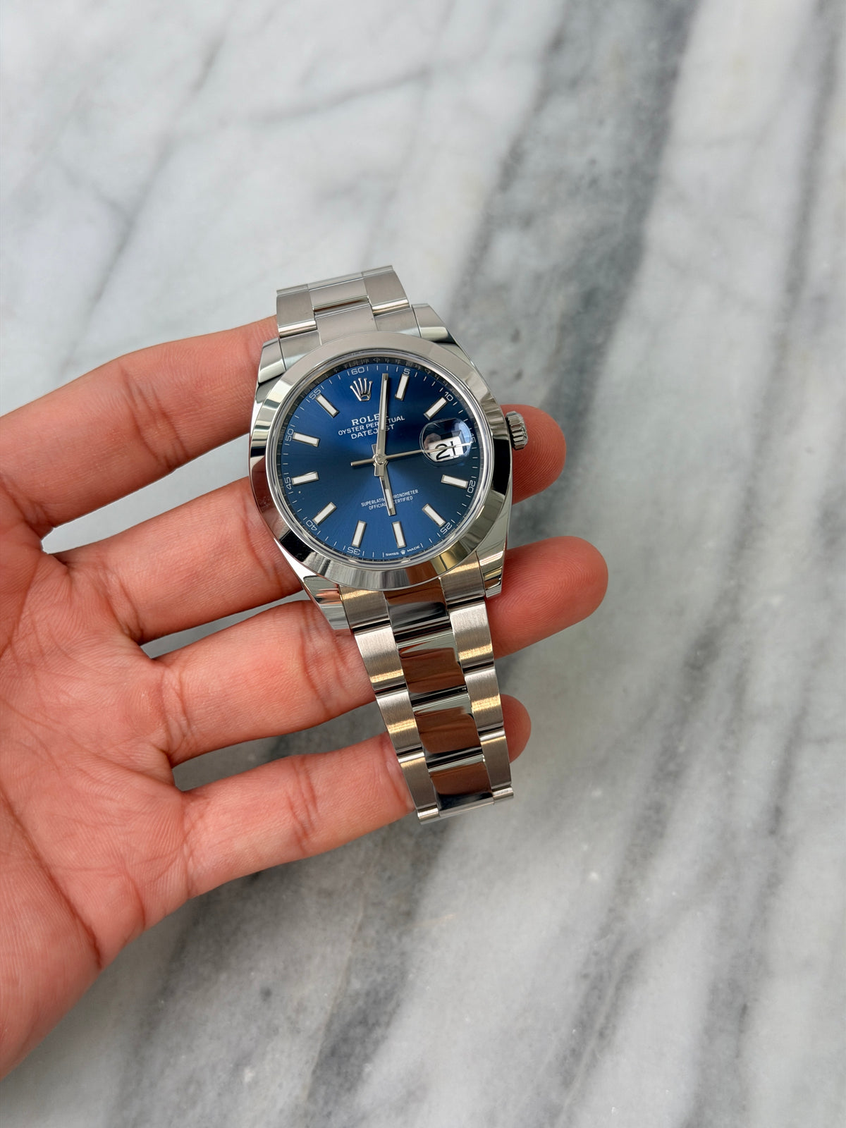 2024 126300 Oyster Blue Index Preowned Good Complete