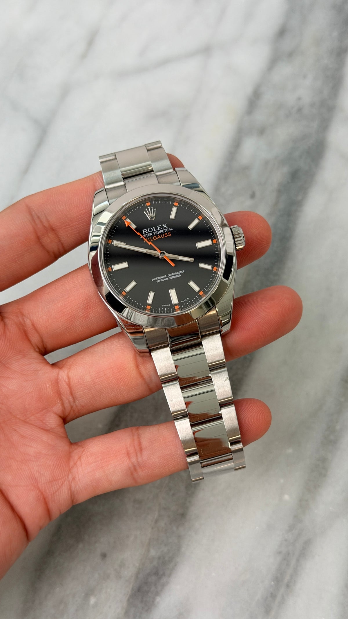 2013 116400 Black Milgauss Preowned Complete