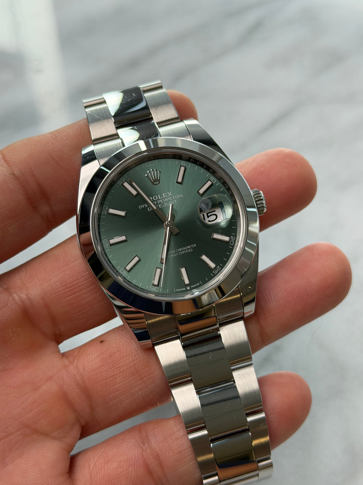 2025 126300 Oyster Green Index Preowned Complete