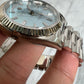 Rolex 2024 228236a New, Stickered Ice Blue Baguettes Complete w/WT