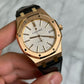 2013 15400OR.OO.D088CR.01 White on Leather Preowned Watch/Warranty Booklet