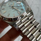 Rolex 2024 228236a New, Stickered Ice Blue Baguettes Complete w/WT