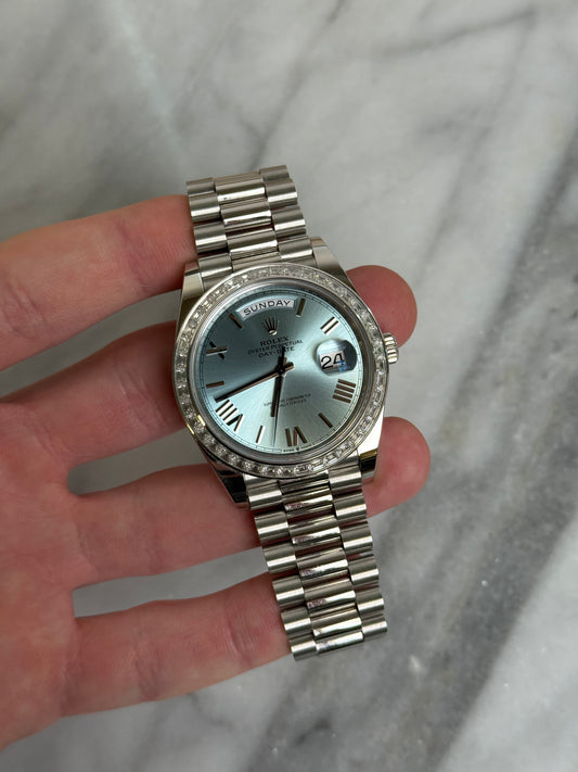 N/A 228396TBR Ice Blue Roman Preowned Watch Only