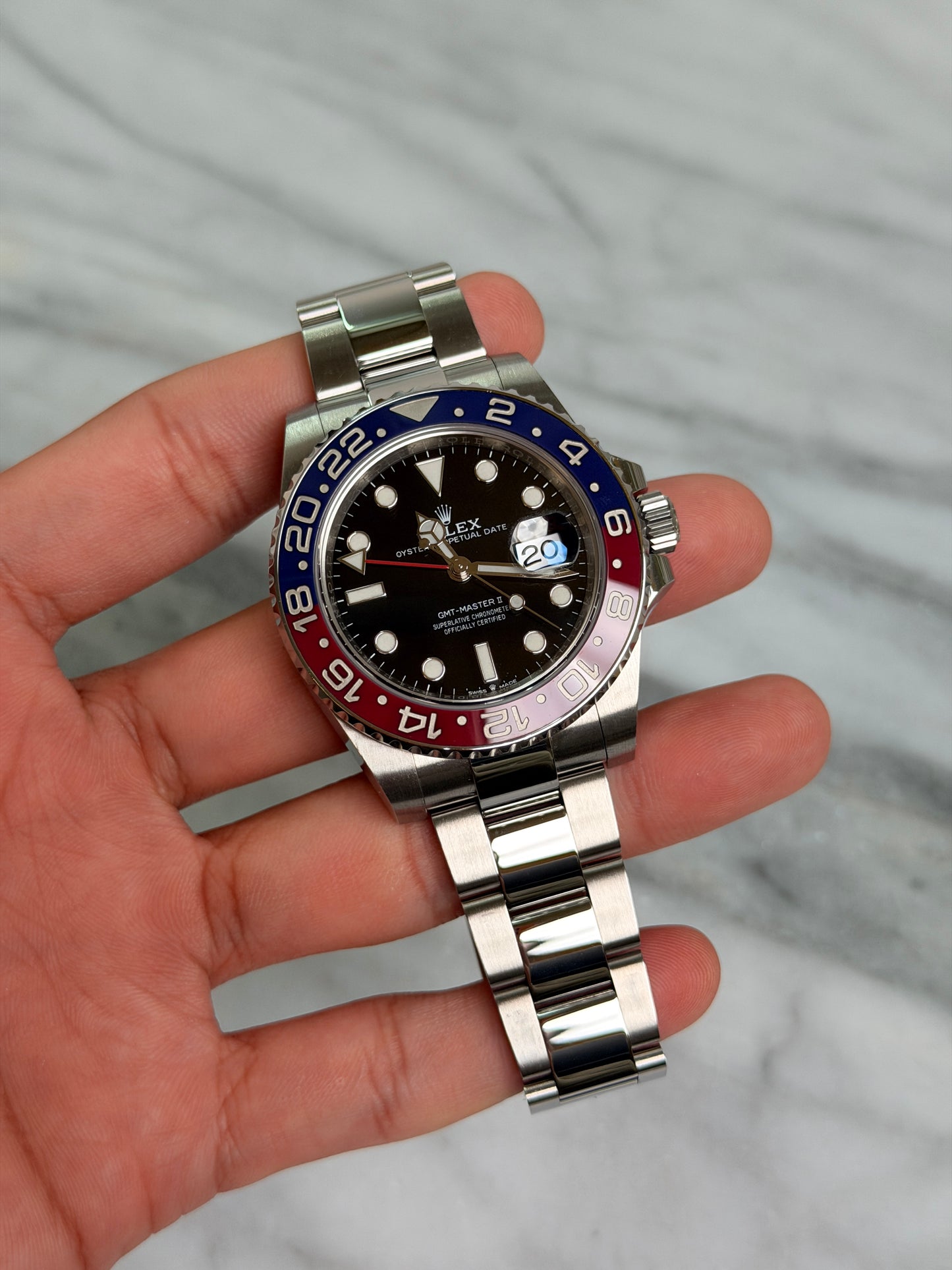 2021 126710BLRO Oyster Pepsi Preowned Good Complete w/ White Tag